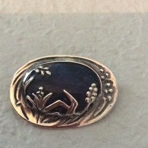 LAPIS sterling silver stamped 925 brooch vintage